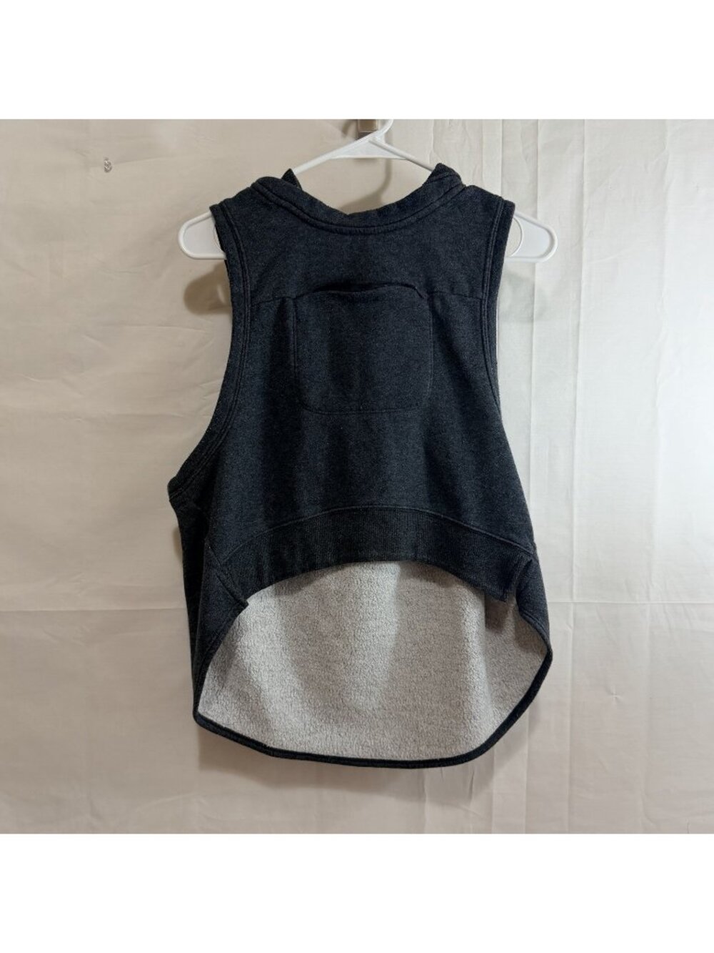 Joy Lab Womens Sleeveless Hooded Sweatshirt Tank Top Grey Medium